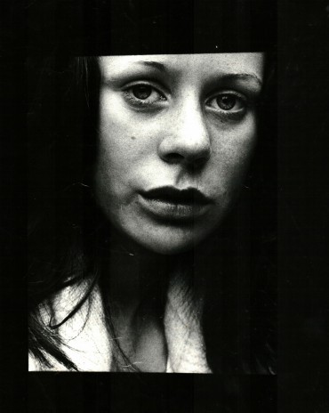 Girl at bus stop 1973